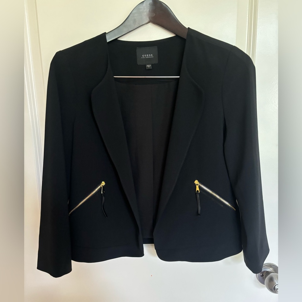 Guess Women’s Crop Jacket w/zipper pockets